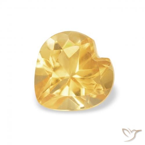 0.73ct Natural Dorado medio Citrino, Corazón, VVS