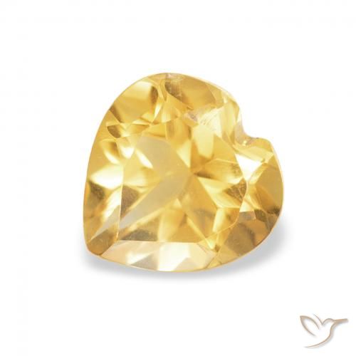 0.69ct Natural Oro Citrino, Corazón, VVS