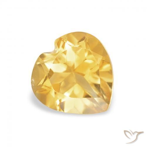 Citrino Oro natural de 0.69 ct, Corazón, VVS
