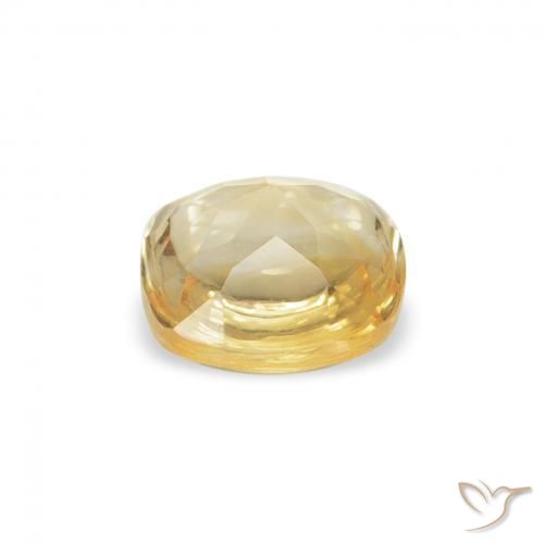 Citrino Dorado natural de 0.59 ct, Forma Cojín, Transparente