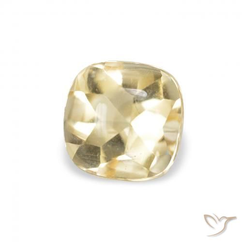 Citrino Dorado natural de 0.66 ct, Forma Cojín, Transparente