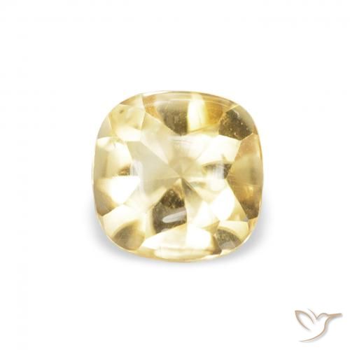 Citrino Dorado natural de 0.57 ct, Forma Cojín, Transparente