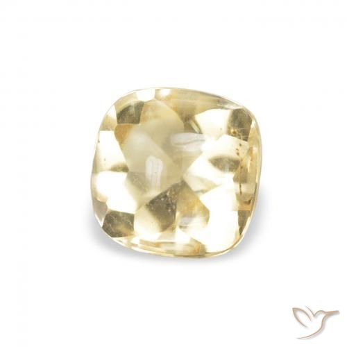 Citrino Dorado natural de 0.60 ct, Forma Cojín, Transparente