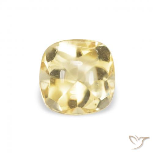 0.70ct Natural Dorado Citrino, Forma Cojín, Transparente