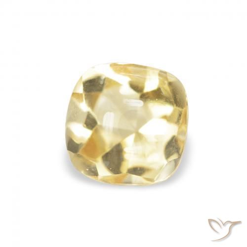 Citrino Dorado natural de 0.70 ct, Forma Cojín, Transparente
