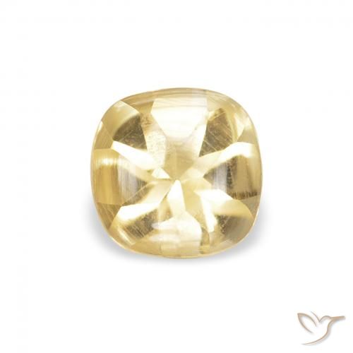 0.51ct Natural Dorado Citrino, Forma Cojín, Transparente