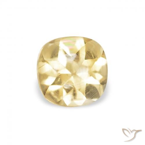 0.54ct Natural Dorado Citrino, Forma Cojín, Transparente