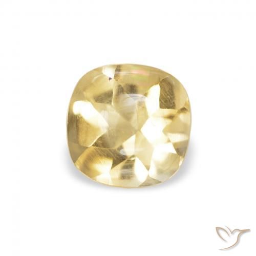 Citrino Dorado natural de 0.54 ct, Forma Cojín, Transparente