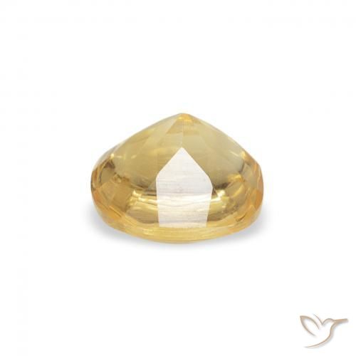 Citrino Dorado natural de 0.54 ct, Forma Cojín, Transparente