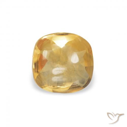 0.45ct Natural Dorado medio Citrino, Forma Cojín, Transparente