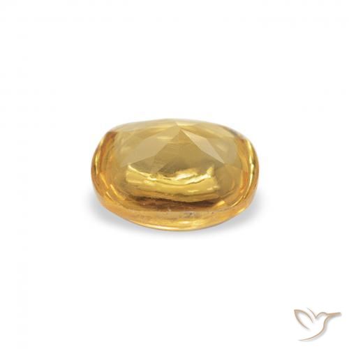 Citrino Dorado medio natural de 0.45 ct, Forma Cojín, Transparente