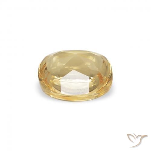 Citrino Dorado natural de 0.56 ct, Forma Cojín, Transparente