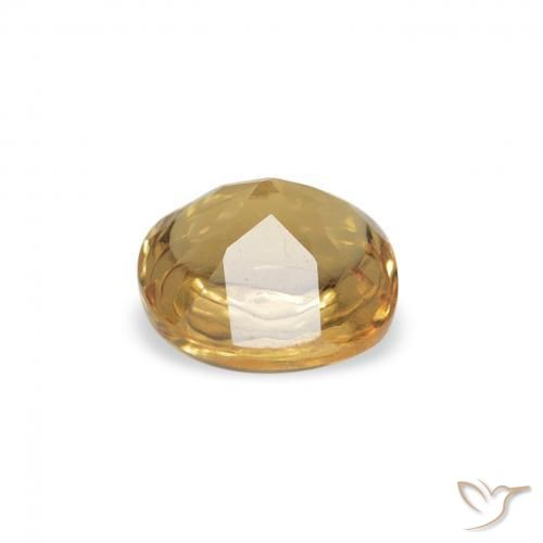 Citrino Dorado natural de 0.57 ct, Forma Cojín, Transparente
