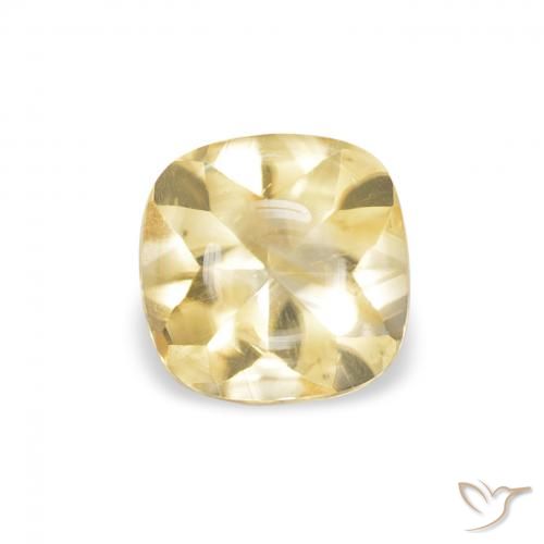 0.65ct Natural Dorado Citrino, Forma Cojín, Transparente