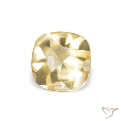 Citrino Dorado natural de 0.65 ct, Forma Cojín, Transparente