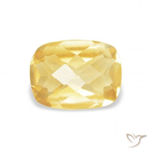 1.16ct Natural Naranja dorado Citrino, Forma Cojín, VS