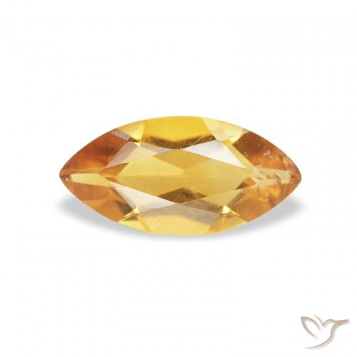 0.41ct Natural Naranja dorado Citrino, Marquesa, VS