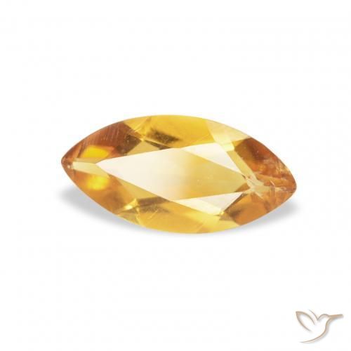 Citrino Naranja dorado natural de 0.41 ct, Marquesa, VS