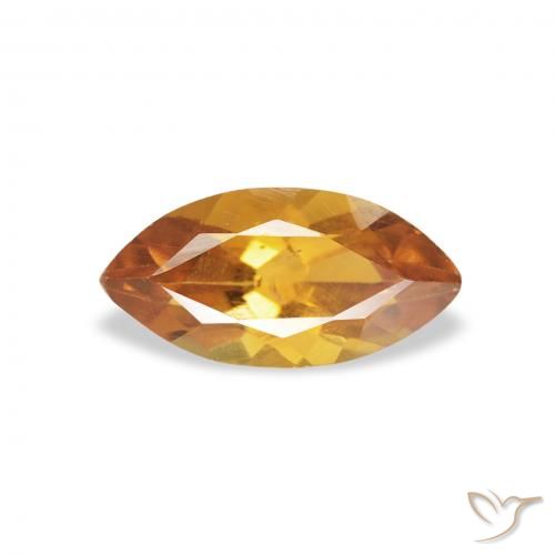 0.57ct Natural Naranja dorado Citrino, Marquesa, VS
