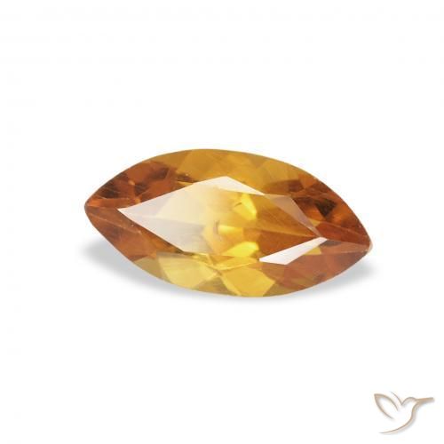 Citrino Naranja dorado natural de 0.57 ct, Marquesa, VS