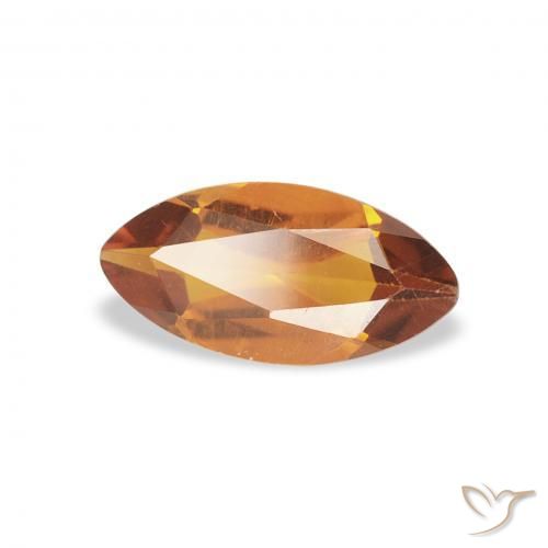 Citrino Naranja medio natural de 0.50 ct, Marquesa, VS