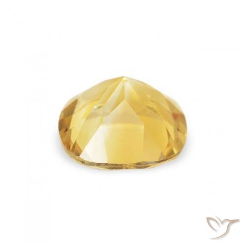 Citrino Amarillo medio natural de 0.46 ct, Forma Cojín, VS