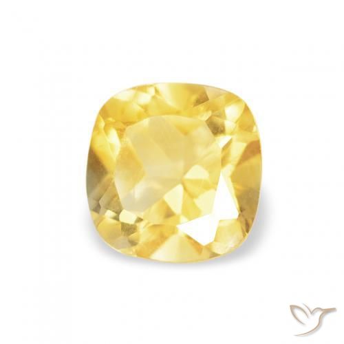Citrino Amarillo toscana natural de 0.51 ct, Forma Cojín, VS