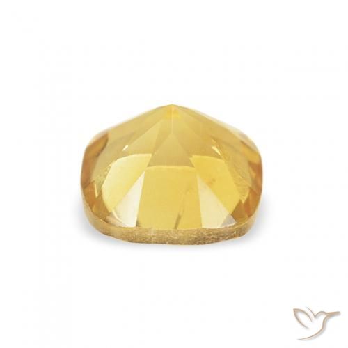 Citrino Amarillo medio natural de 0.50 ct, Forma Cojín, VS