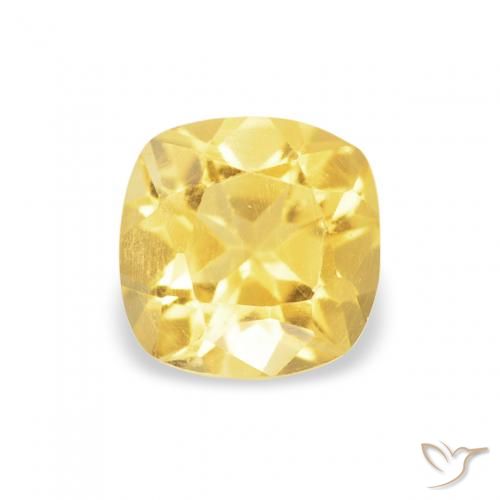 0.47ct Natural Dorado claro Citrino, Forma Cojín, VS