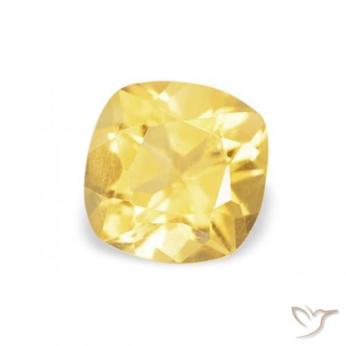 Citrino Dorado claro natural de 0.47 ct, Forma Cojín, VS
