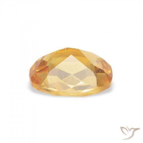 Citrino Medium Light Orange-Gold natural de 1.29 ct, Forma Cojín, VVS