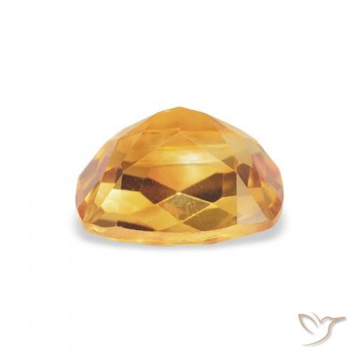 Citrino Dorado naranja intenso natural de 1.49 ct, Forma Cojín, VVS