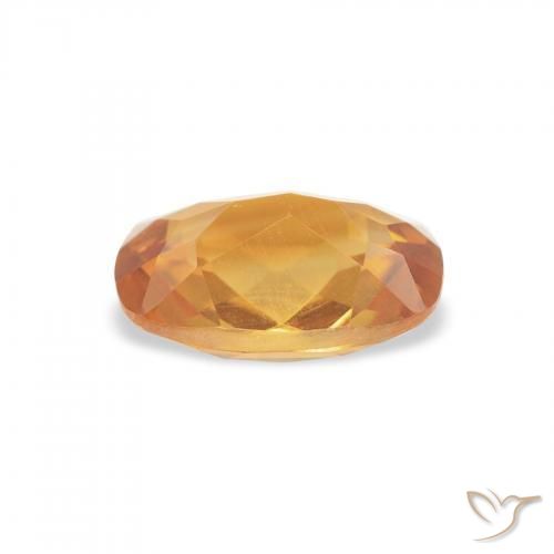 Citrino Dorado naranja intenso natural de 1.15 ct, Forma Cojín, VVS