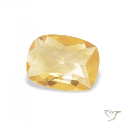 Citrino Oro natural de 0.93 ct, Forma Cojín, VVS