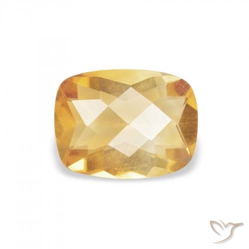 0.96ct Natural Dorado Citrino, Forma Cojín, VVS