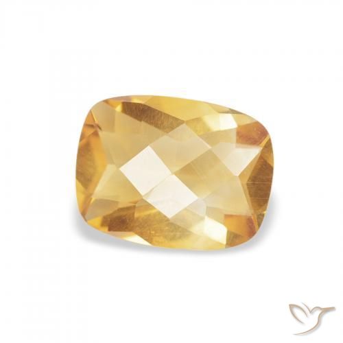 Citrino Dorado natural de 0.96 ct, Forma Cojín, VVS