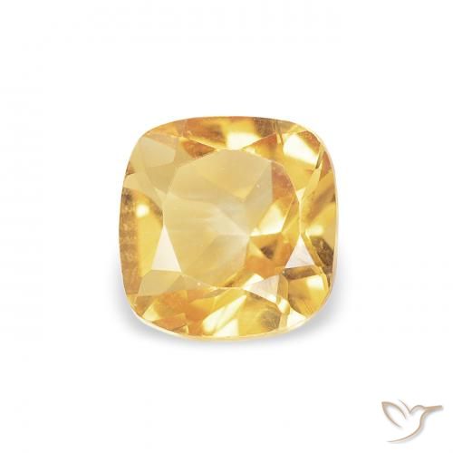 0.51ct Natural Dorado Citrino, Forma Cojín, VVS