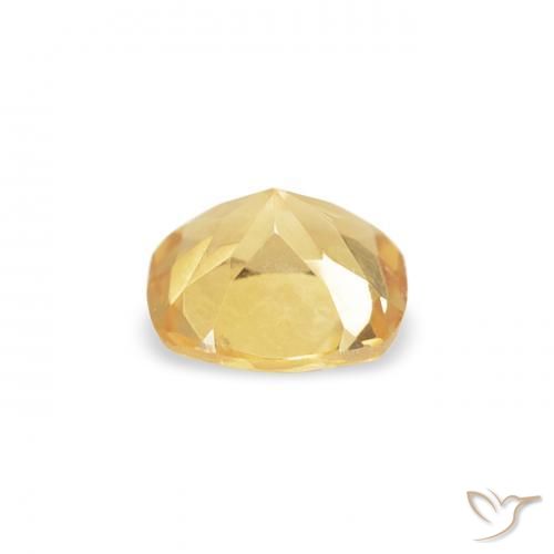 Citrino Amarillo medio natural de 0.40 ct, Forma Cojín, VVS