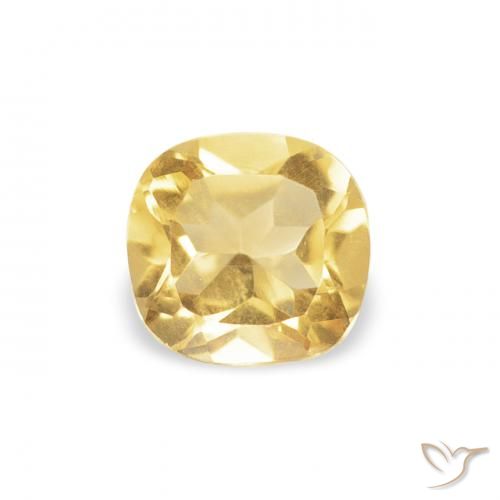 Citrino Oro natural de 0.37 ct, Forma Cojín, VVS