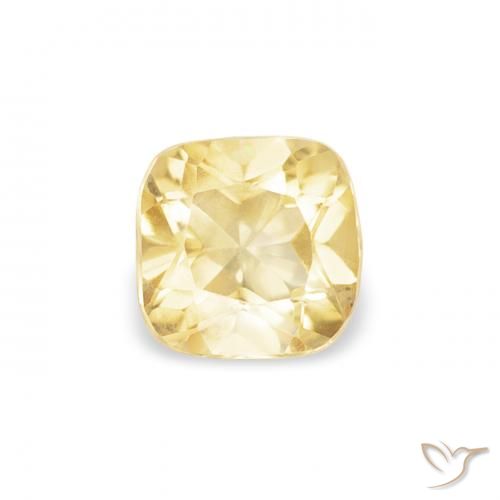 0.40ct Natural Amarillo toscana Citrino, Forma Cojín, VVS
