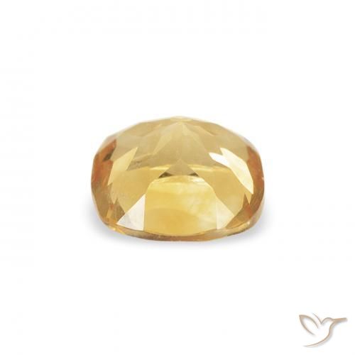 Citrino Dorado medio natural de 0.47 ct, Forma Cojín, VVS