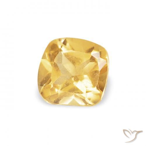 Citrino Oro natural de 0.44 ct, Forma Cojín, VVS