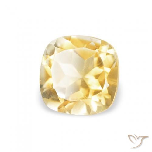 Citrino Dorado natural de 0.51 ct, Forma Cojín, VVS