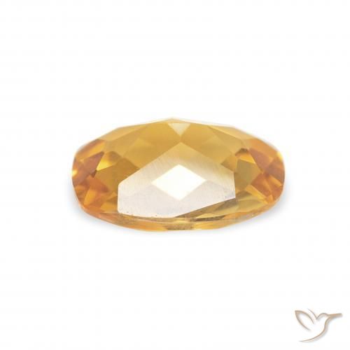 Citrino Medium Light Orange-Gold natural de 1.00 ct, Forma Cojín, VVS