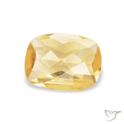 Citrino Oro natural de 0.81 ct, Forma Cojín, VVS