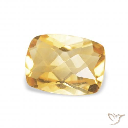 Citrino Oro natural de 1.20 ct, Forma Cojín, VVS
