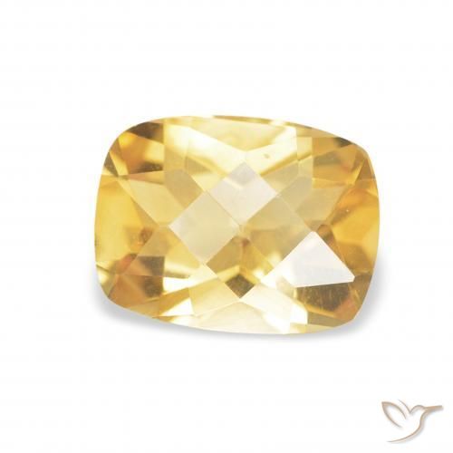Citrino Oro natural de 1.19 ct, Forma Cojín, VVS