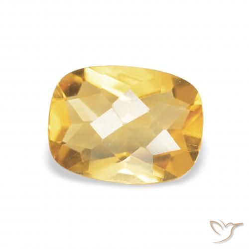 Citrino Oro natural de 1.07 ct, Forma Cojín, VVS