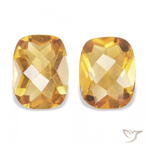 2.00ctw Natural Medium Light-Golden Citrino, Forma Cojín, VVS-VS