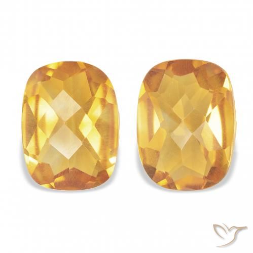 2.23ctw Natural Dorado claro Citrino, Forma Cojín, VS
